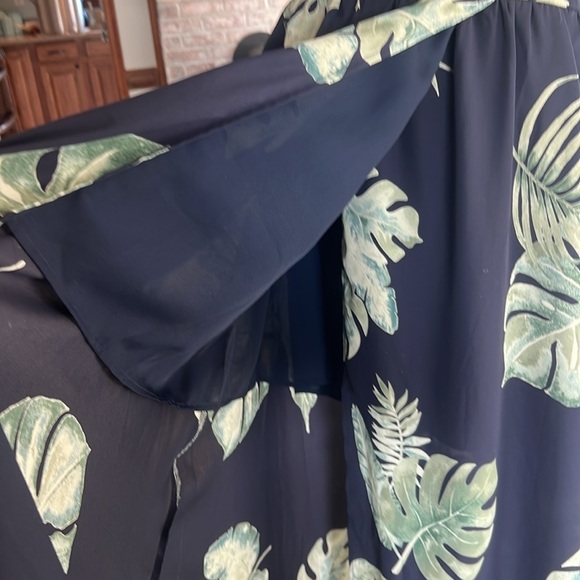 Fab’rik Size Small Palm Maxi with Faux Attached Wrap and open Sexy Back Tie - Picture 16 of 17